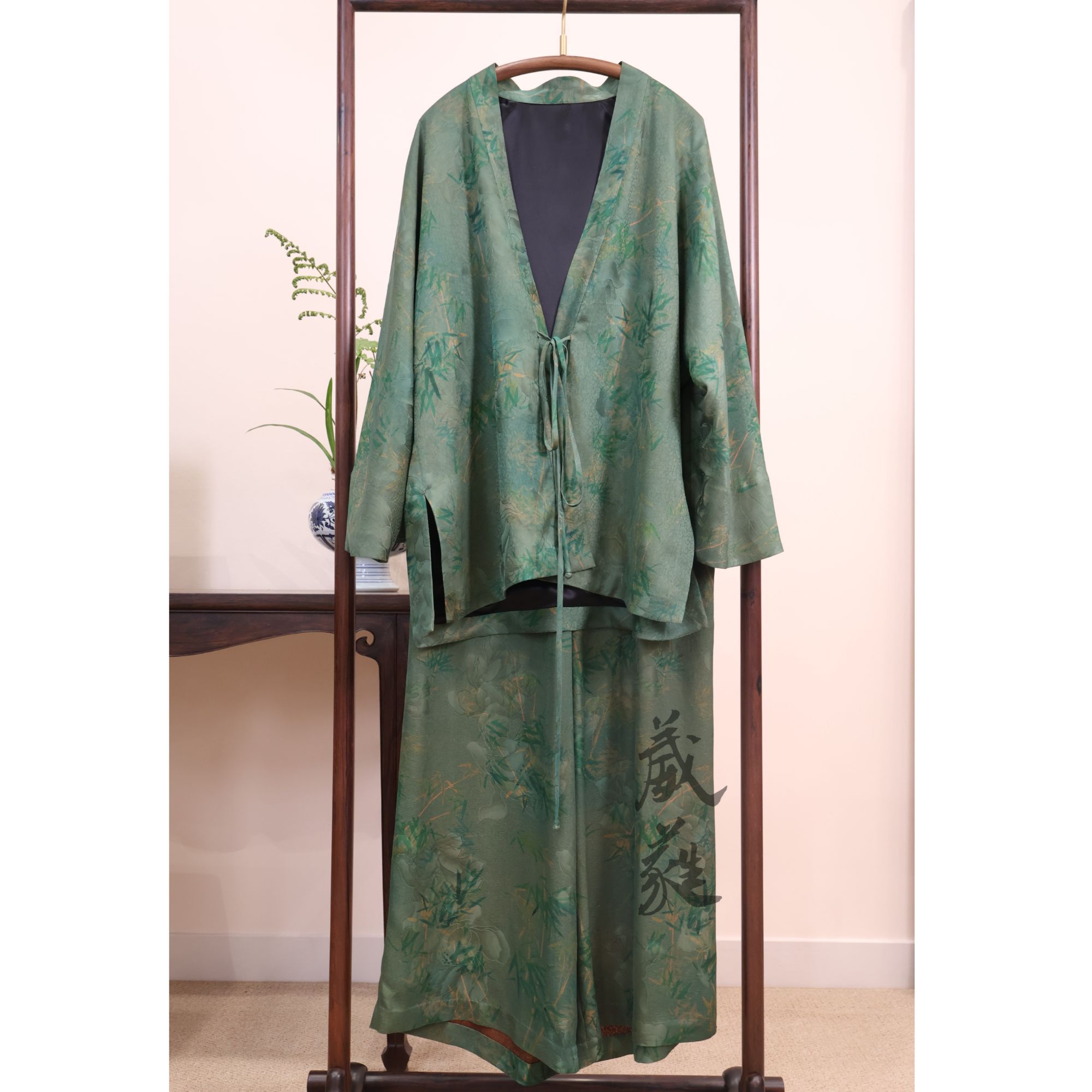 【竹影】葳蕤国风中式服装套装（上衣+裤子）