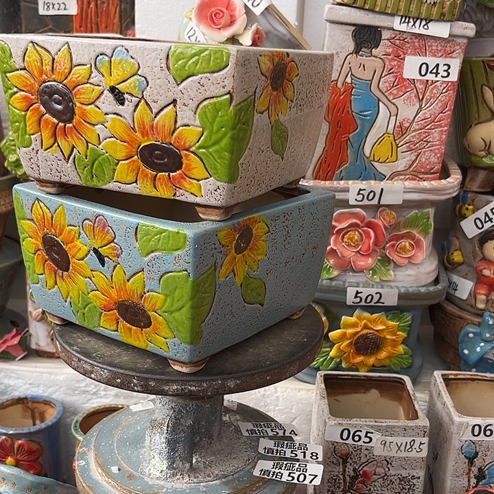 粗陶材质多肉花盆