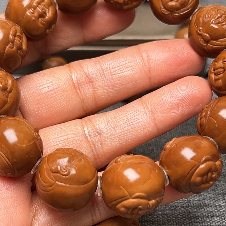 橄榄核手串/手链《****阁正圆财迷橄榄核雕