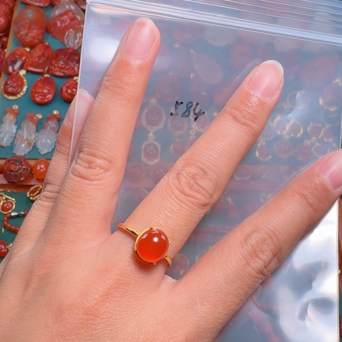 南红玛瑙南红银S925镶嵌