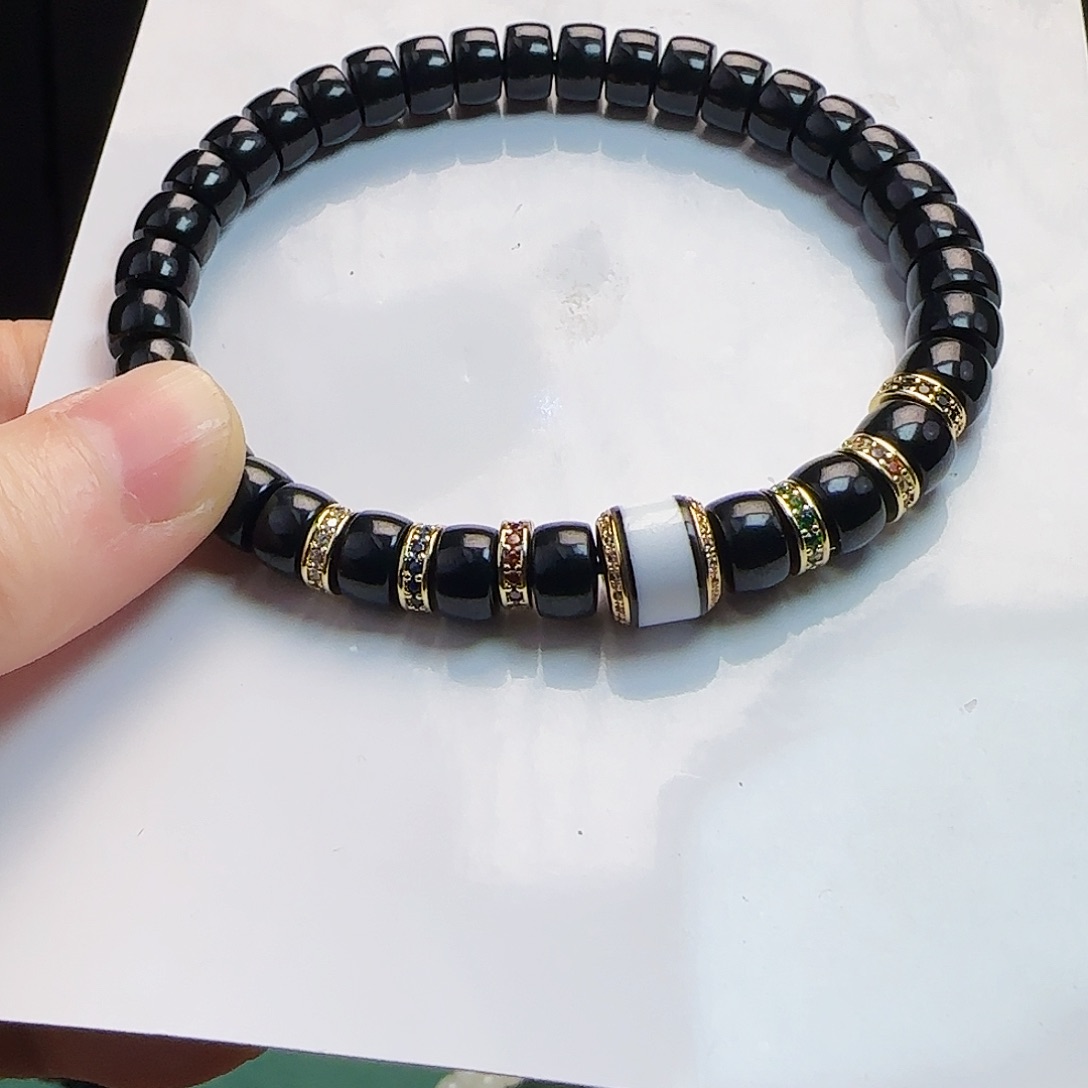 和田玉合金手链和田玉