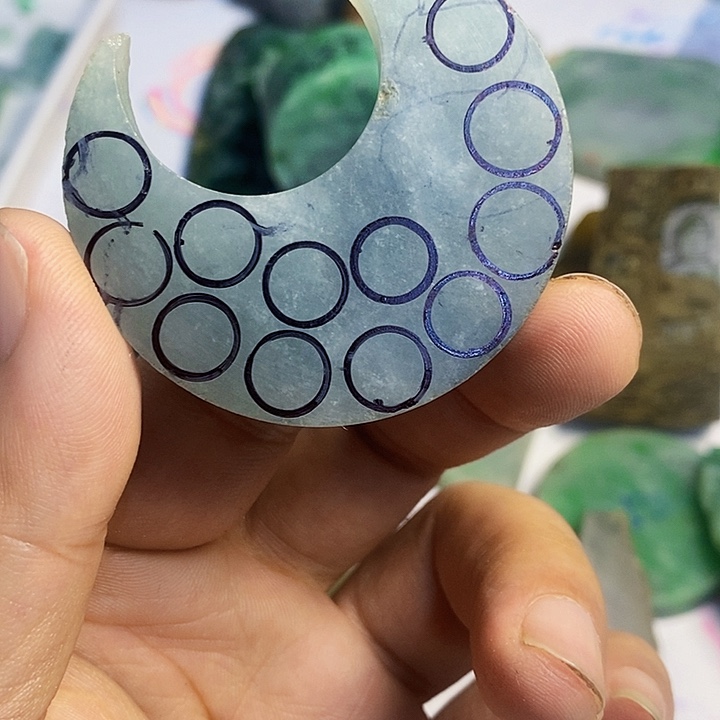 翡翠散珠天然翡翠A货挂件