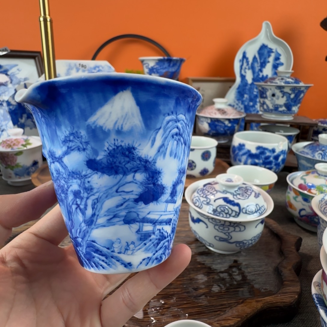 杰***龟瓷片景德镇手绘青花瓷器277