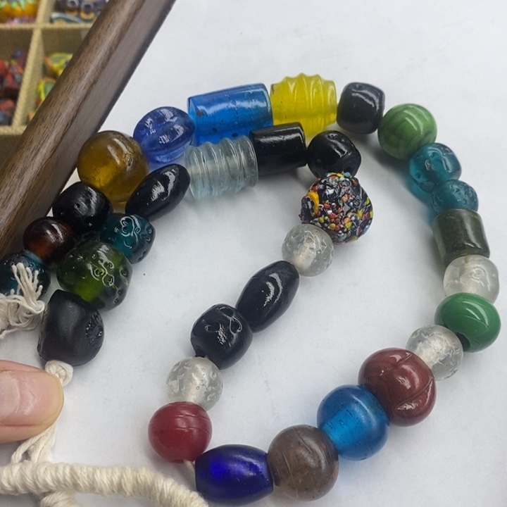 琉璃颈饰磨砂多宝 