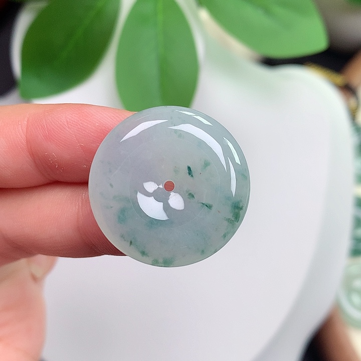 颈饰未镶嵌翡翠平安扣24.4x5.2mm