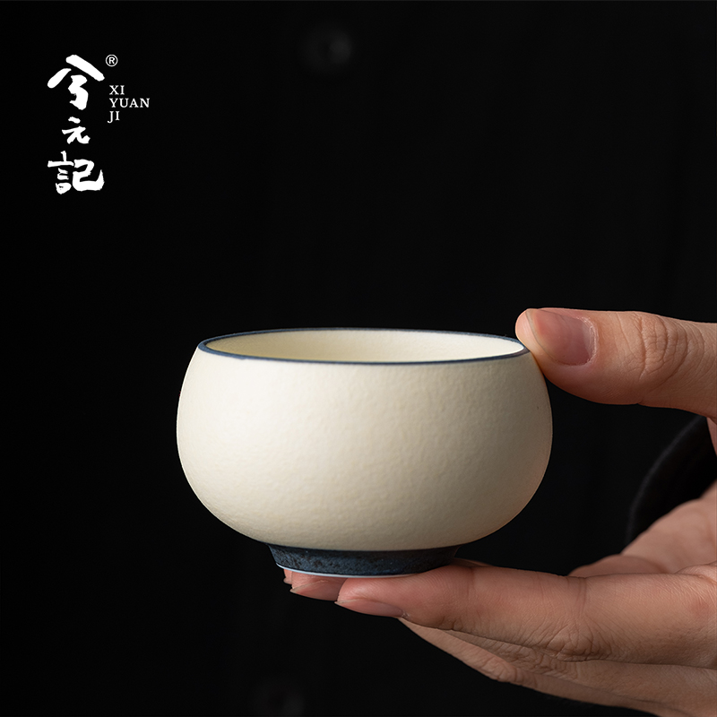 兮元记砾华禅定茶杯陶瓷主人杯单杯个人专用高档品茗杯单个茶盏
