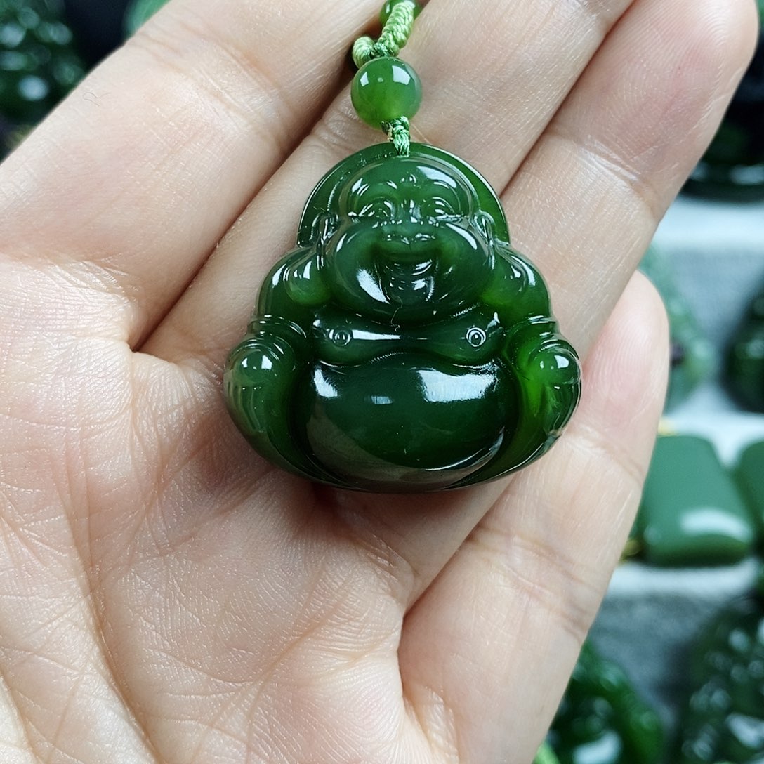 和田玉（碧玉）未镶嵌颈饰30mm
