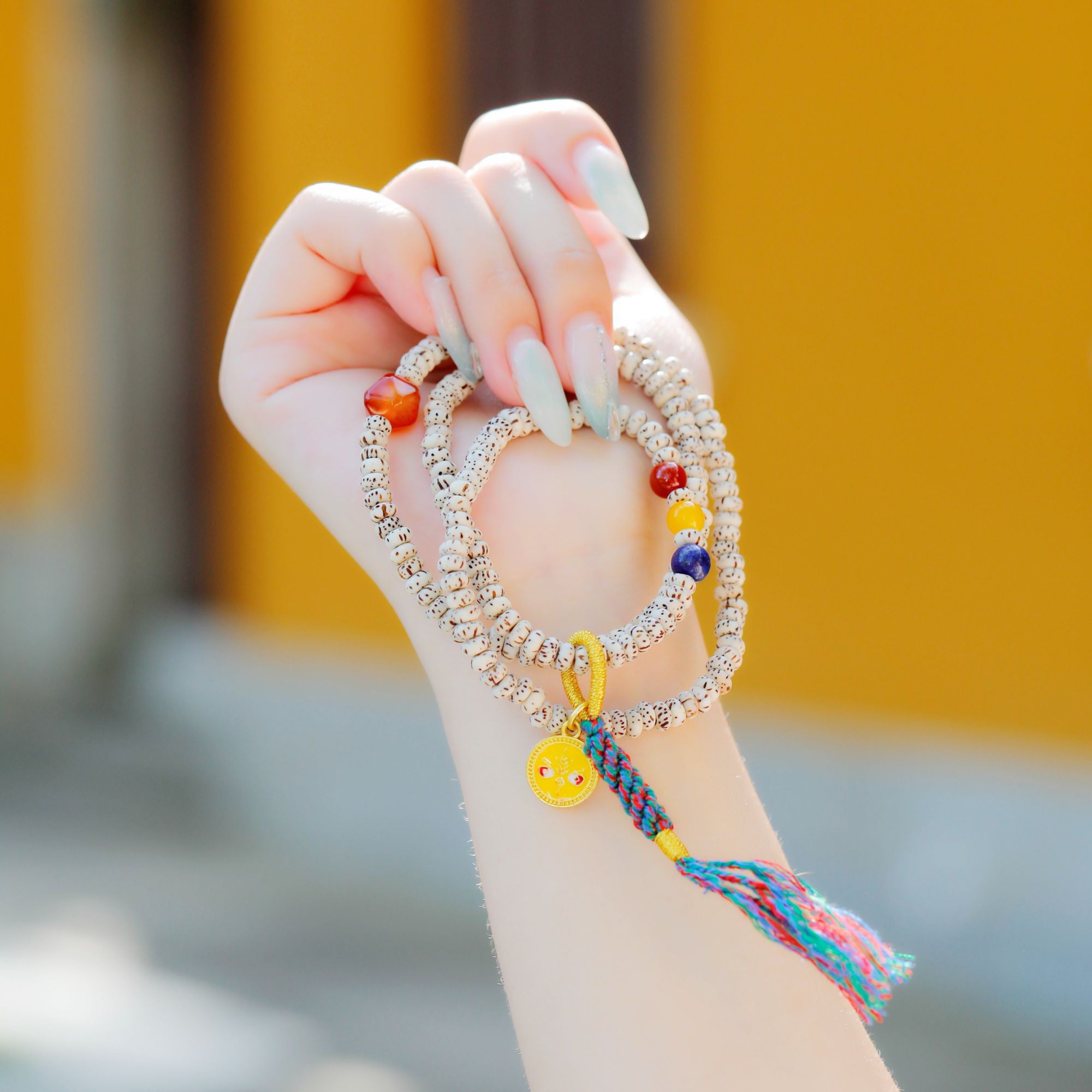 普陀山星月菩提3*5算盘珠手串105