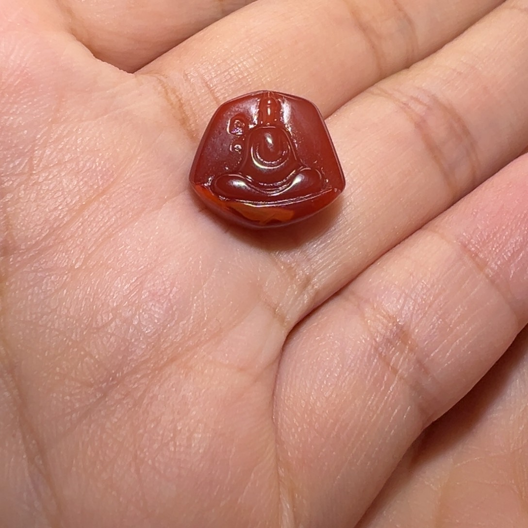 南红玛瑙珠宝奇石未镶嵌玫红悟道背云