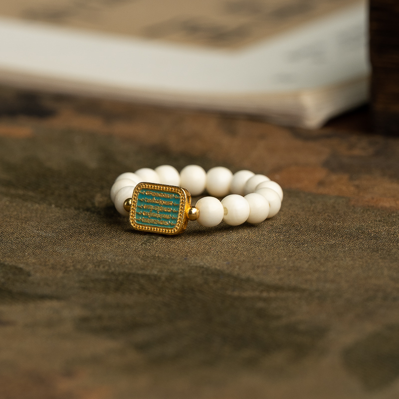 猛犸象牙戒指4mm五条纹