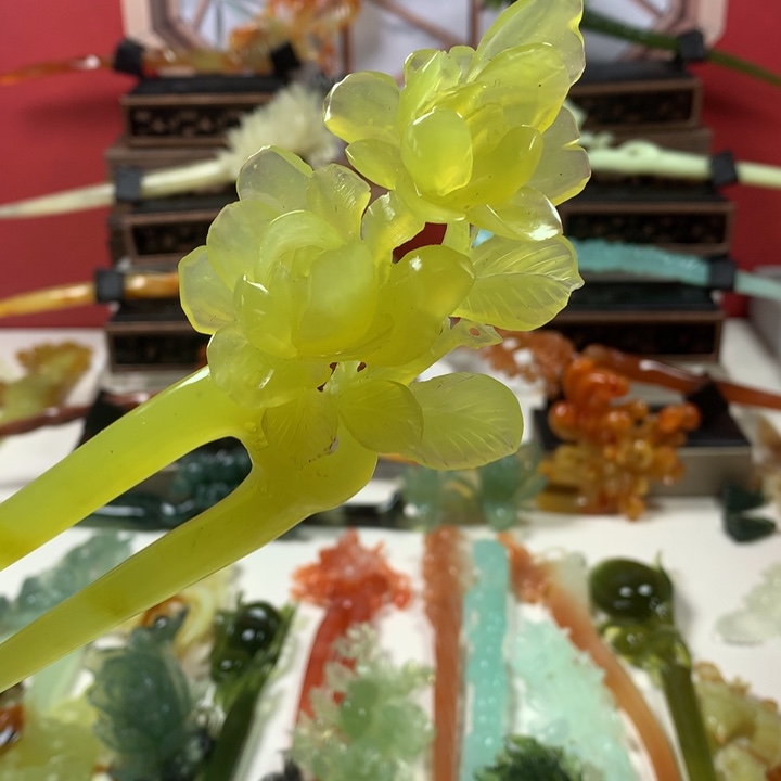 蛇纹石玉发簪未镶嵌