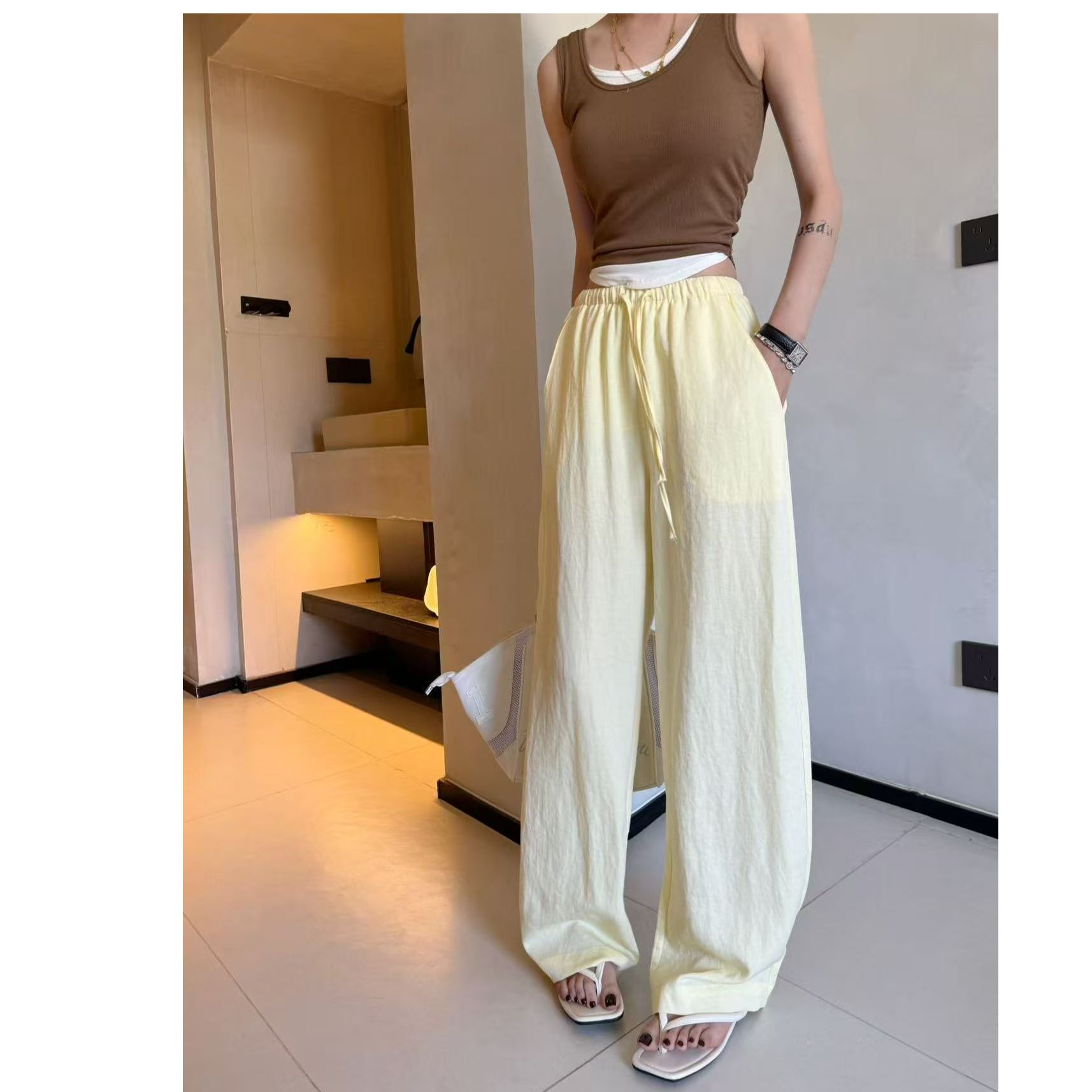 【代代精选】抽绳休闲阔腿裤-21774