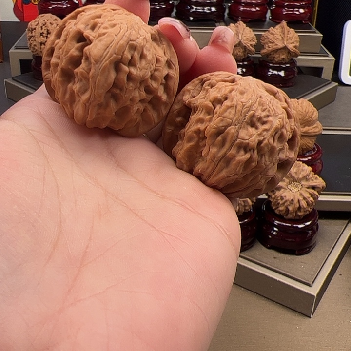 文玩核桃把件40 磨盘h-008