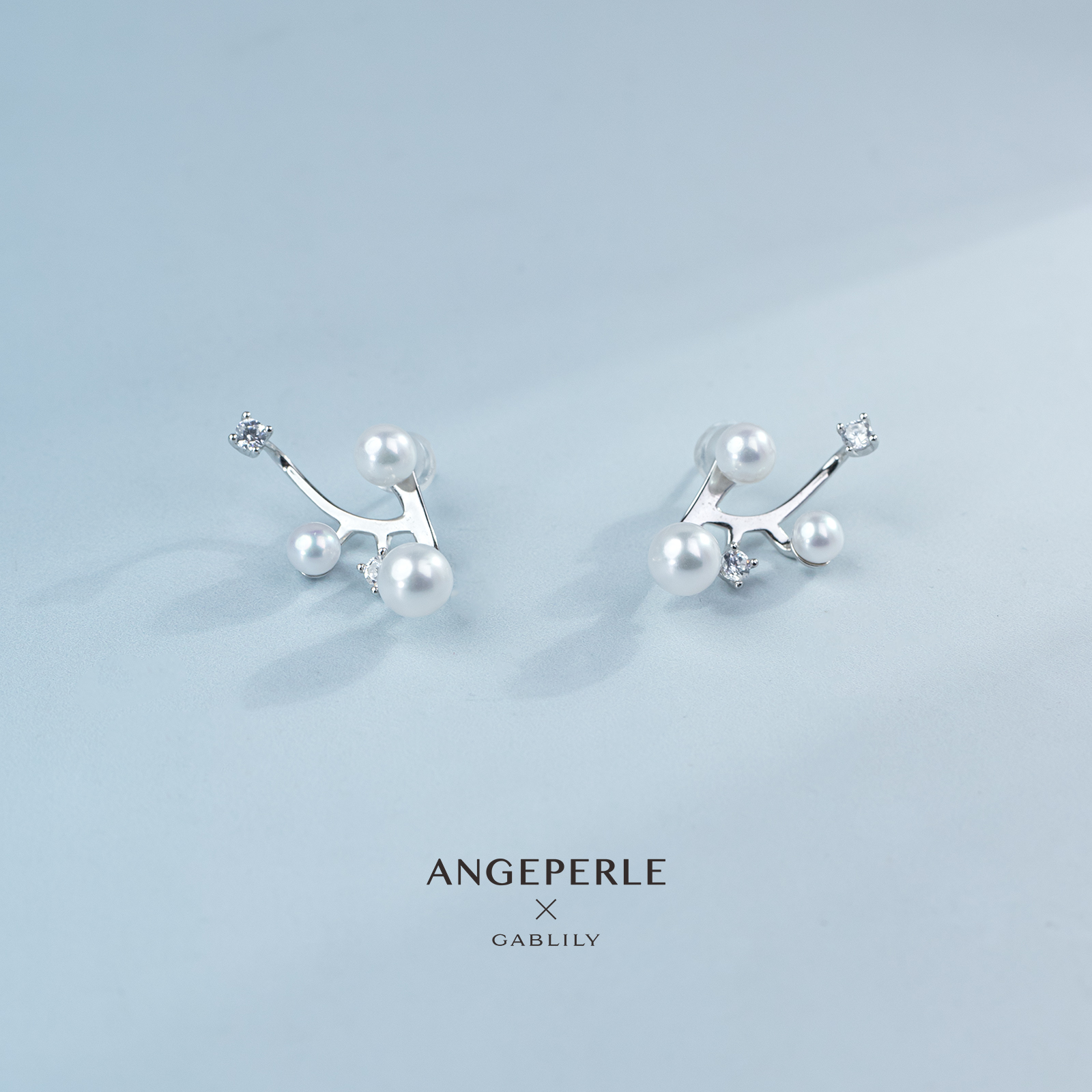 天使之泪天然淡水珍珠繁星耳饰4-6mm时尚轻奢个性百搭【黄黄珠宝】