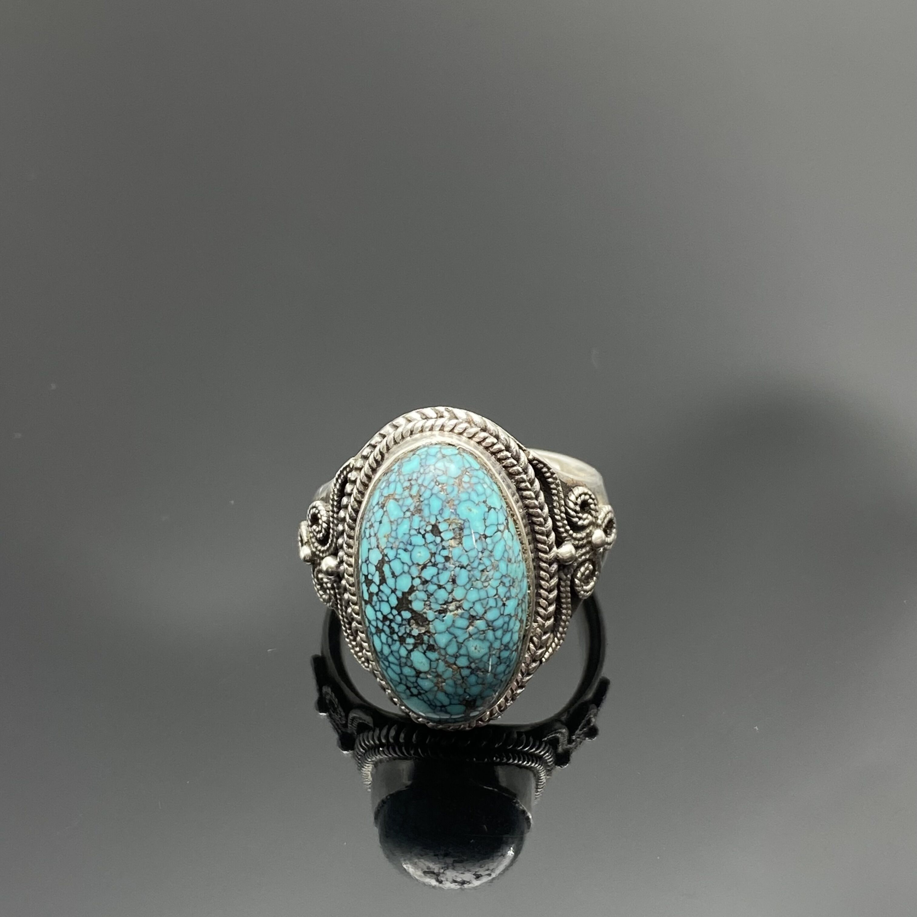 足银镶嵌原矿松   纯手工民族风花丝做旧工艺经典款复古气质1117