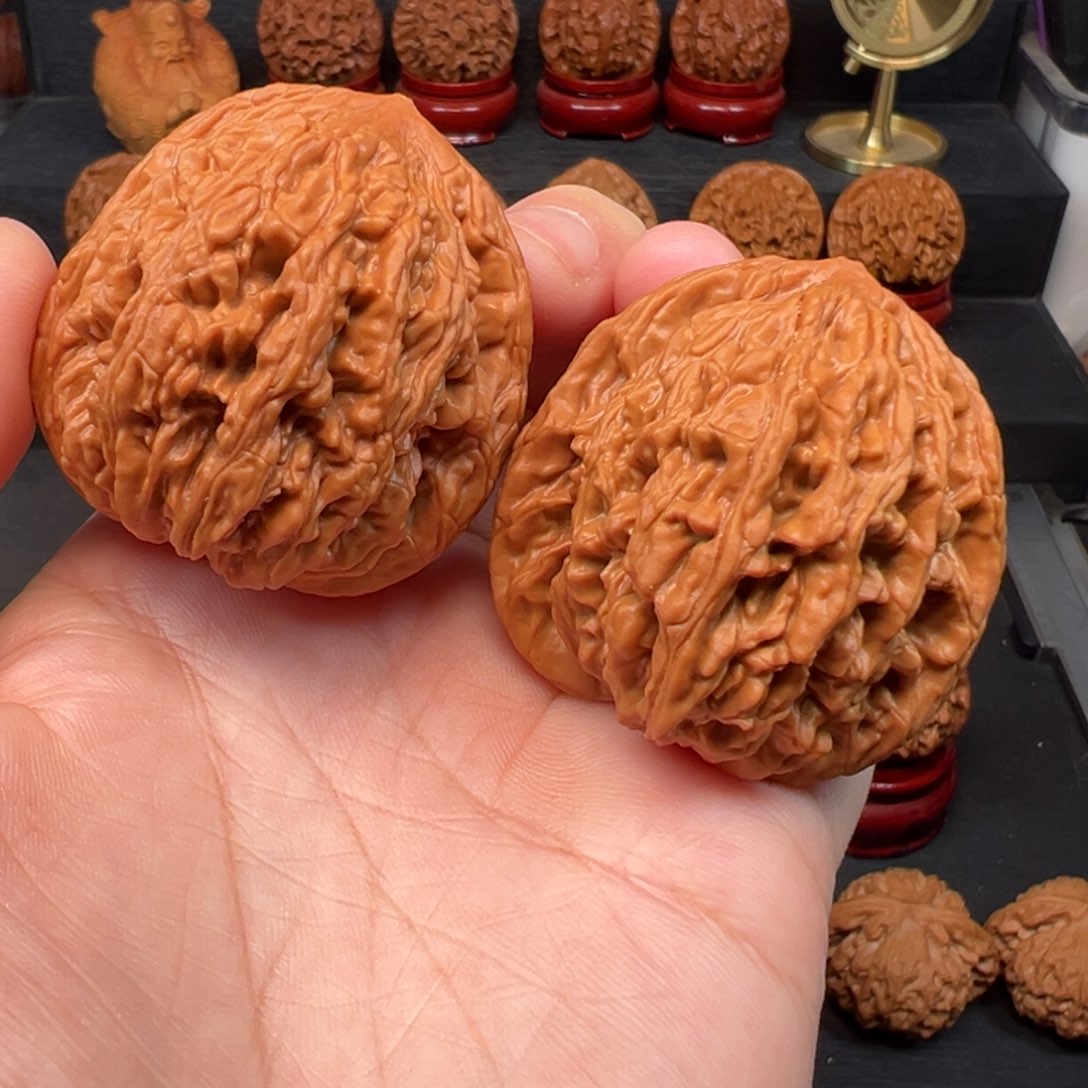 文玩核桃吊坠42全品麦穗虎头