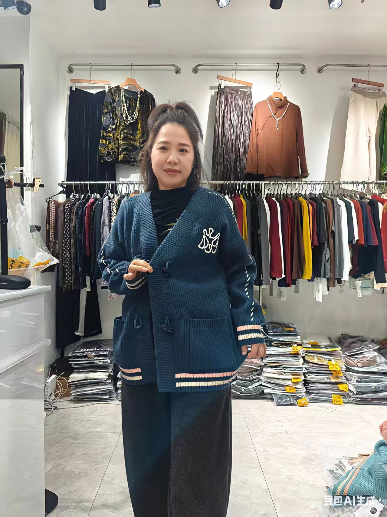 时尚休闲羊毛开衫