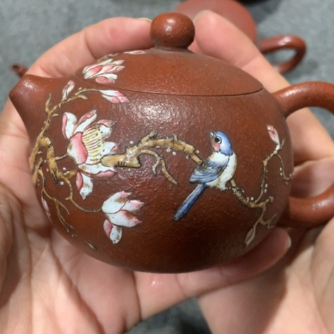 福***多茶壶紫砂陶瓷摆件工艺品