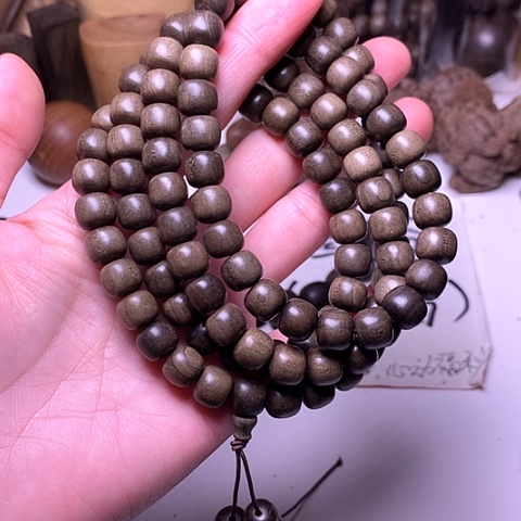 檀香木手串/手链闲*檀香阴沉8/9/108多圈顺纹