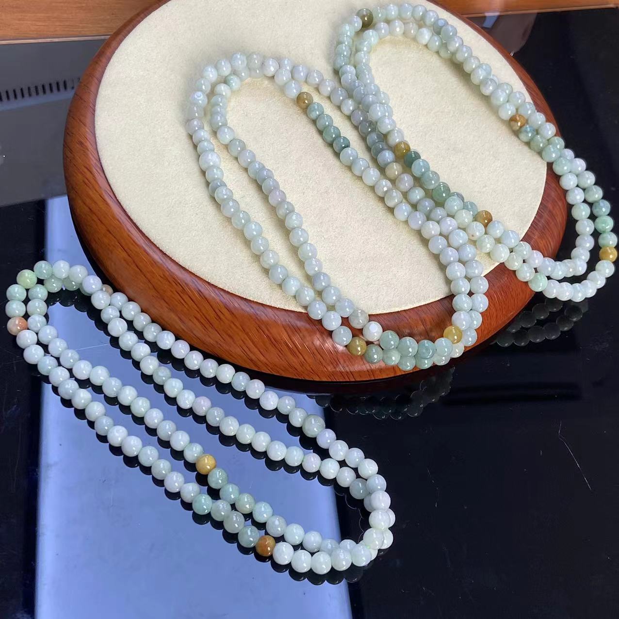 1018006天然A货翡翠【珠链】多样性发一个