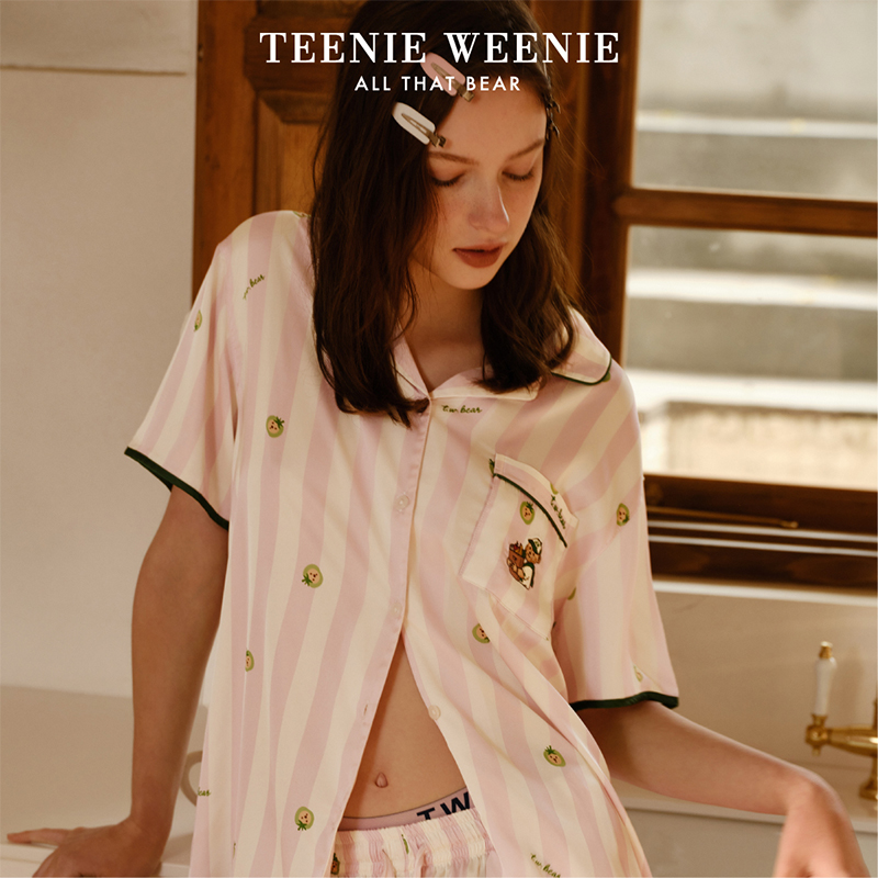 【木子专享】TW小熊果果维C夏季薄款家居服套装