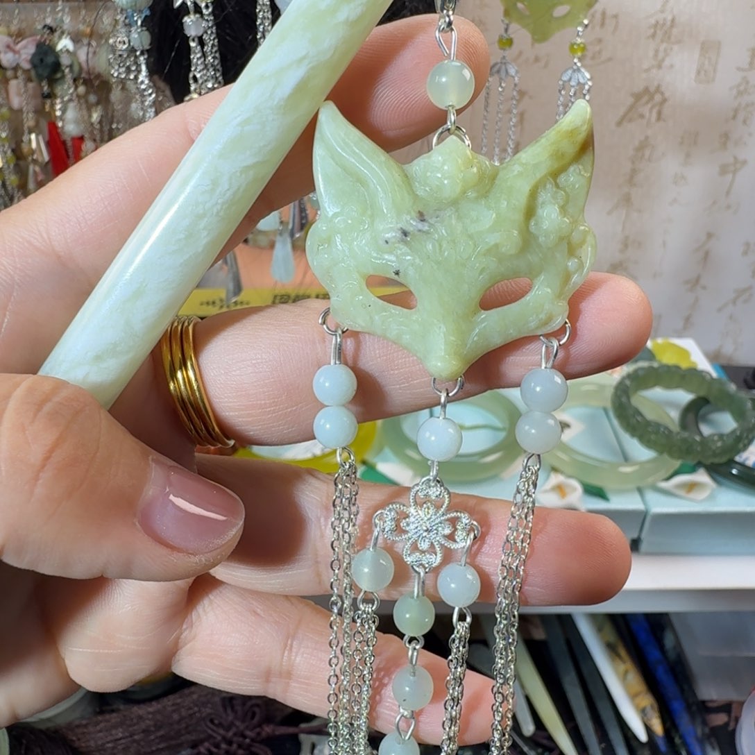 未镶嵌岫玉发簪福利款两个包邮