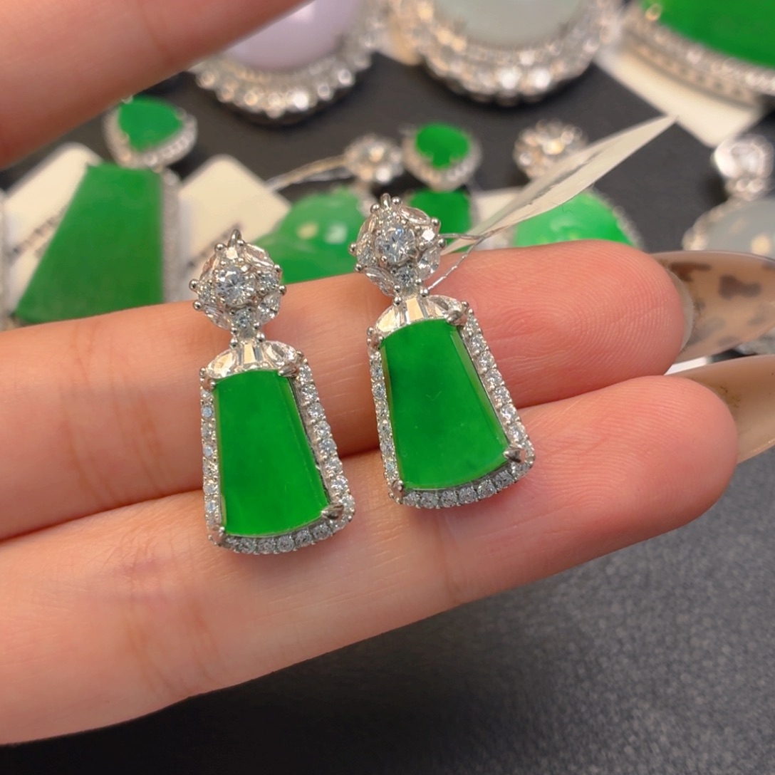 翡翠银S925镶嵌吊坠(不含链)