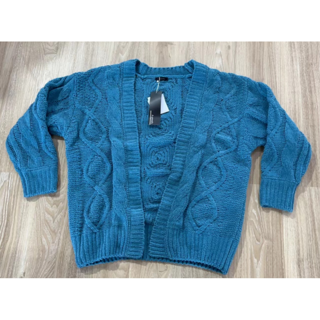 【Montendre】秋冬新款 毛针织衫蓝色针织衫休闲针织常规袖女装