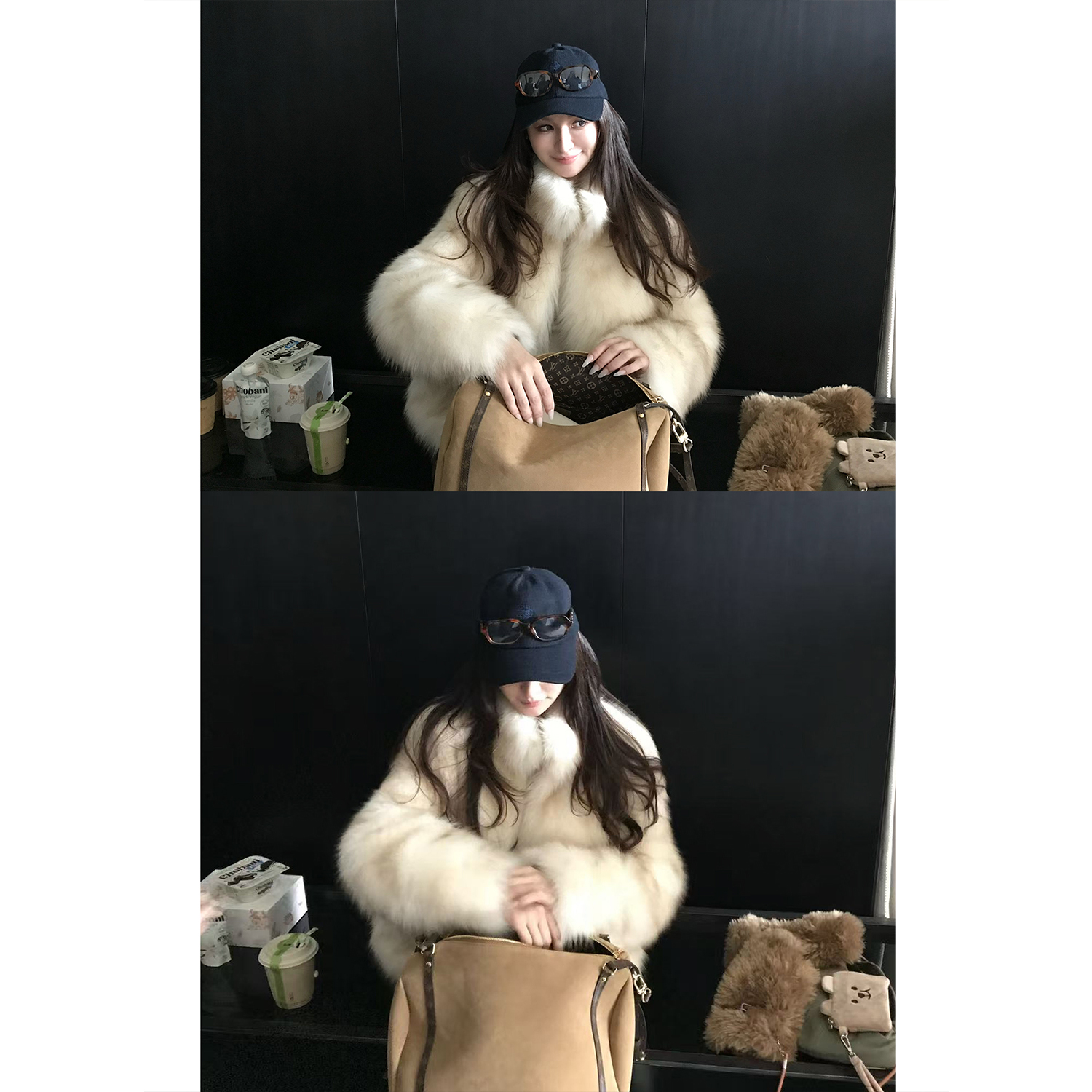 "晚宴千金"芬兰进口sagafurs双色晕染整皮狐狸毛 立领皮