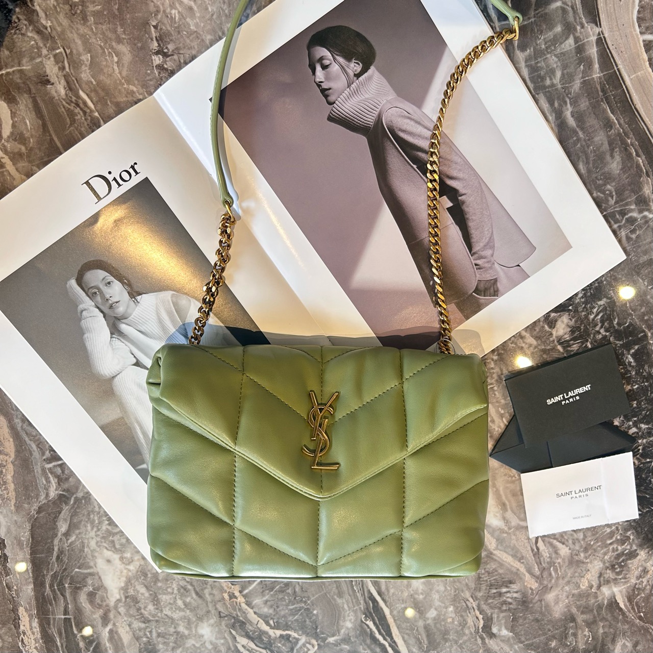 95新 YSL/圣罗兰 YSL/圣罗兰  绿色loulou