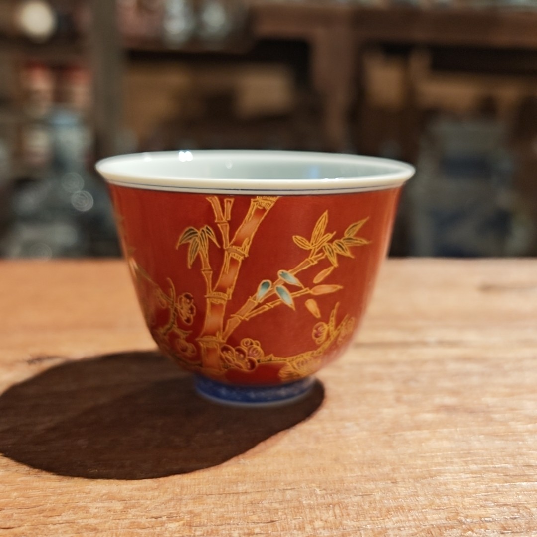  【湖田书院“双十二”专场】高温陶瓷，茶道竹叶杯