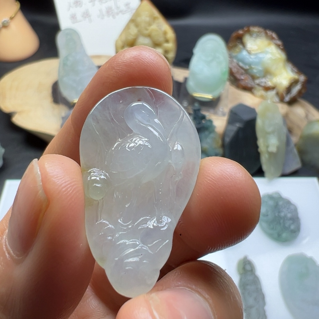 定制翡翠未镶嵌缅甸翡翠Ａ货挂件