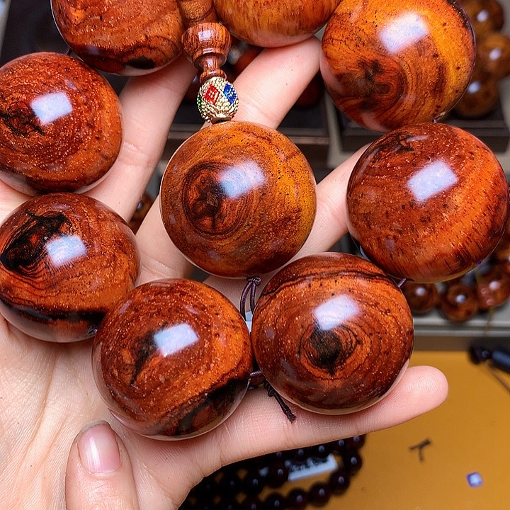 花梨木类手串/手链黄花梨风化料老挝花梨土埋料3.5