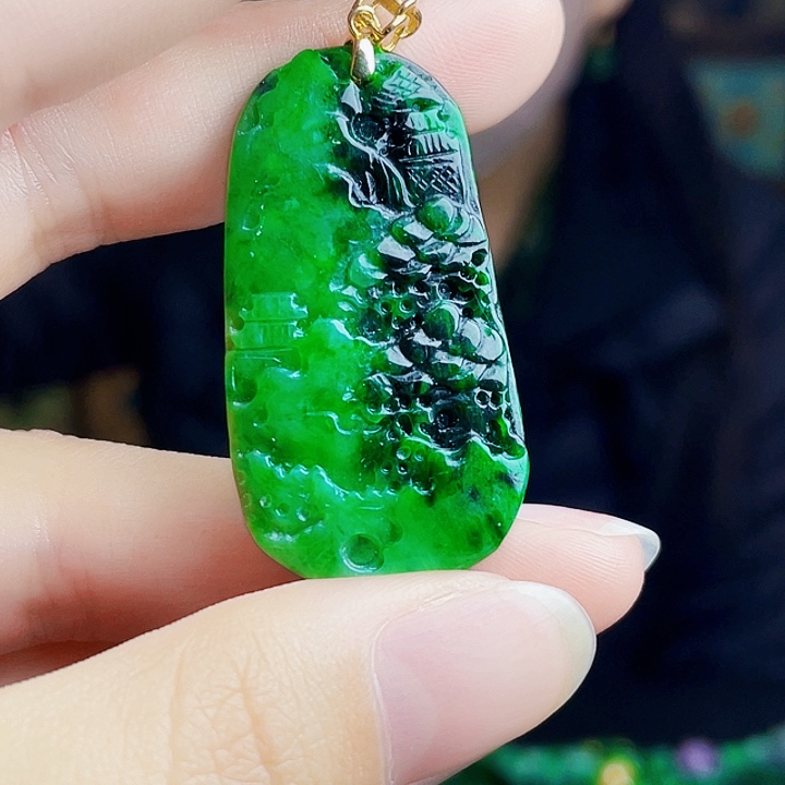 翡翠银S925镶嵌颈饰多样性