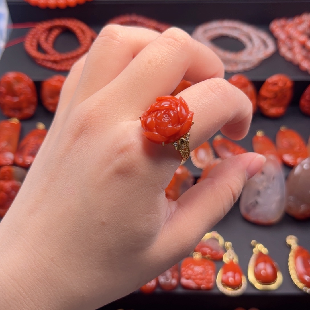 南红玛瑙南红银S925镶嵌