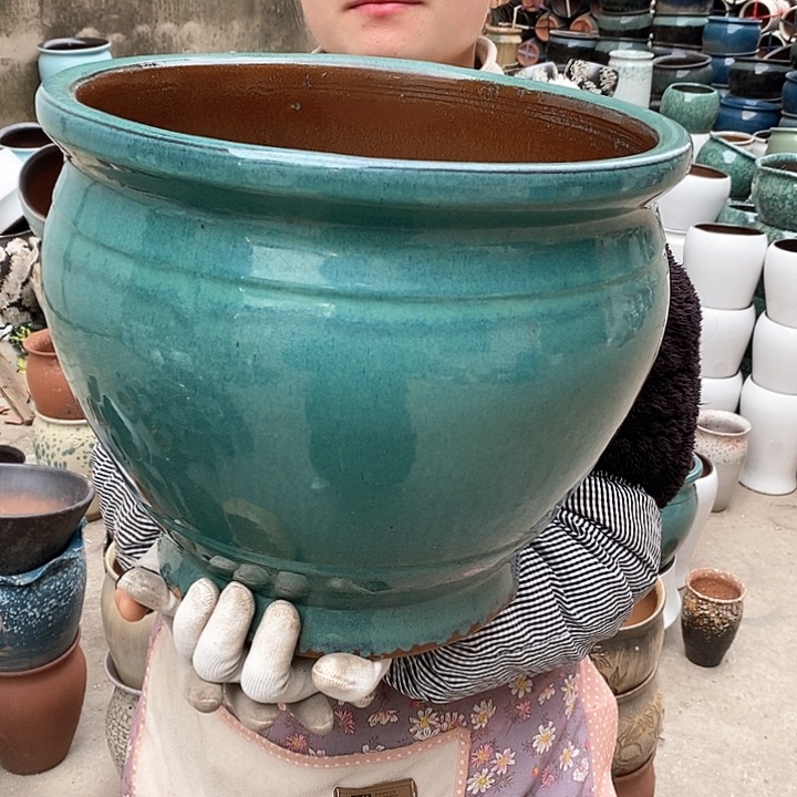 紫砂花盆瑕疵口33高27