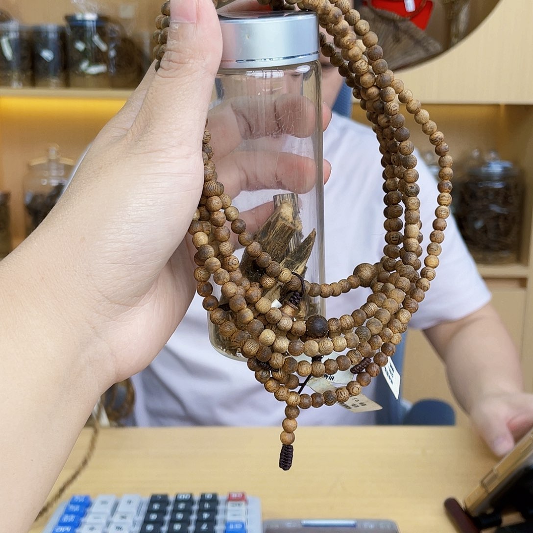 沉香沉香碎屑棋楠圆珠长串0.5/6克多样性发一