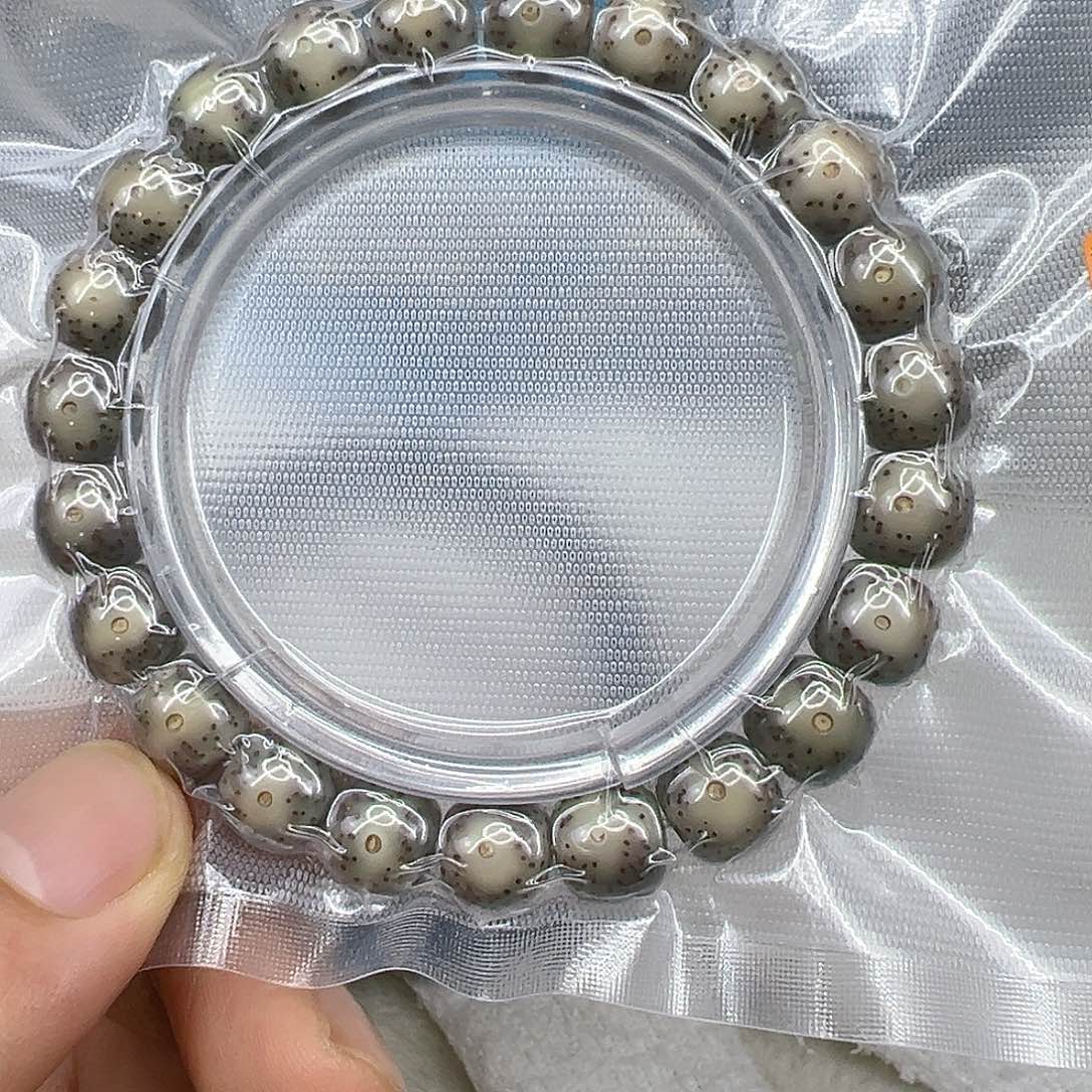 星月菩提手串48长老卡姿兰大眼睛黑冰灰星月菩提10