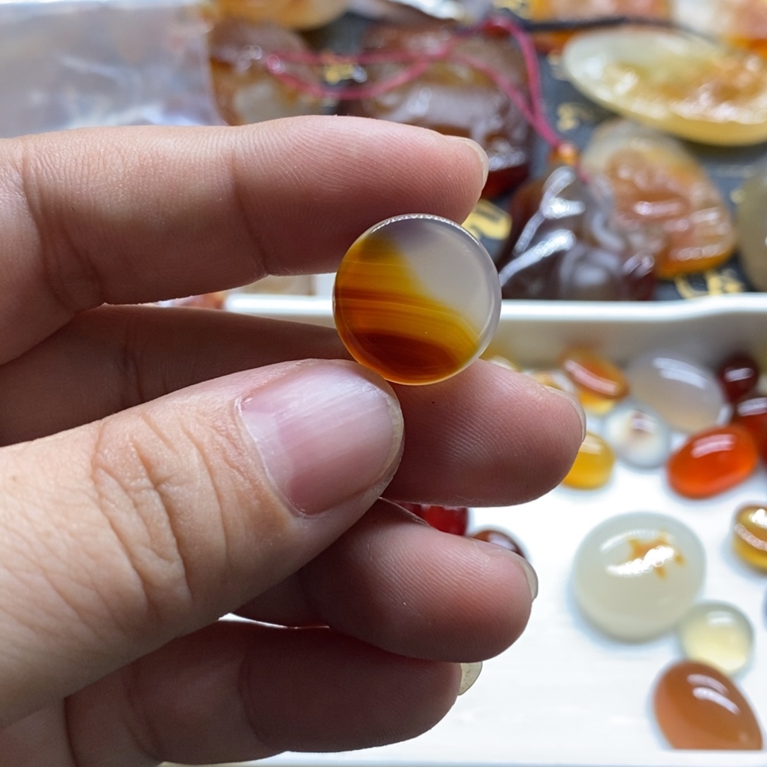 玛瑙/玉髓颈饰未镶嵌圆盘