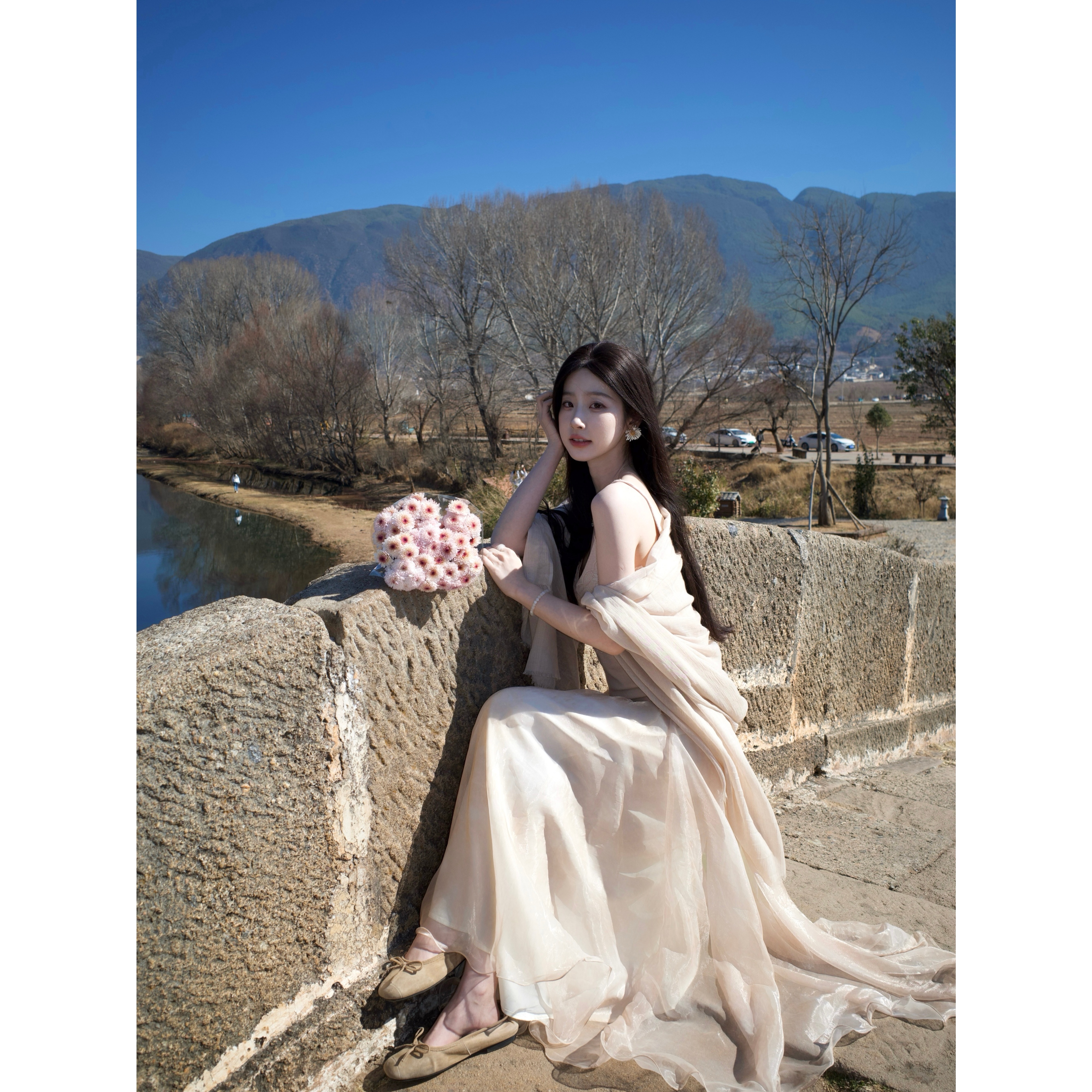 W51【月影琉璃】2026薄款网纱半身裙裙子长裙女款显瘦夏季修身新款
