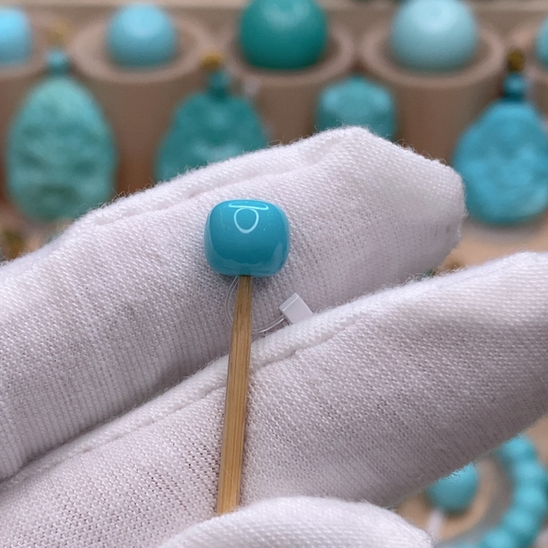 绿松石未镶嵌珠宝奇石7.5mm