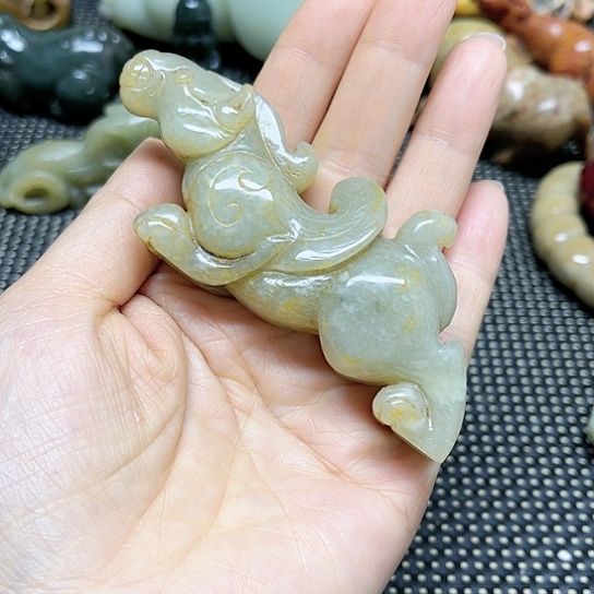 白玉菩提吊坠摆件