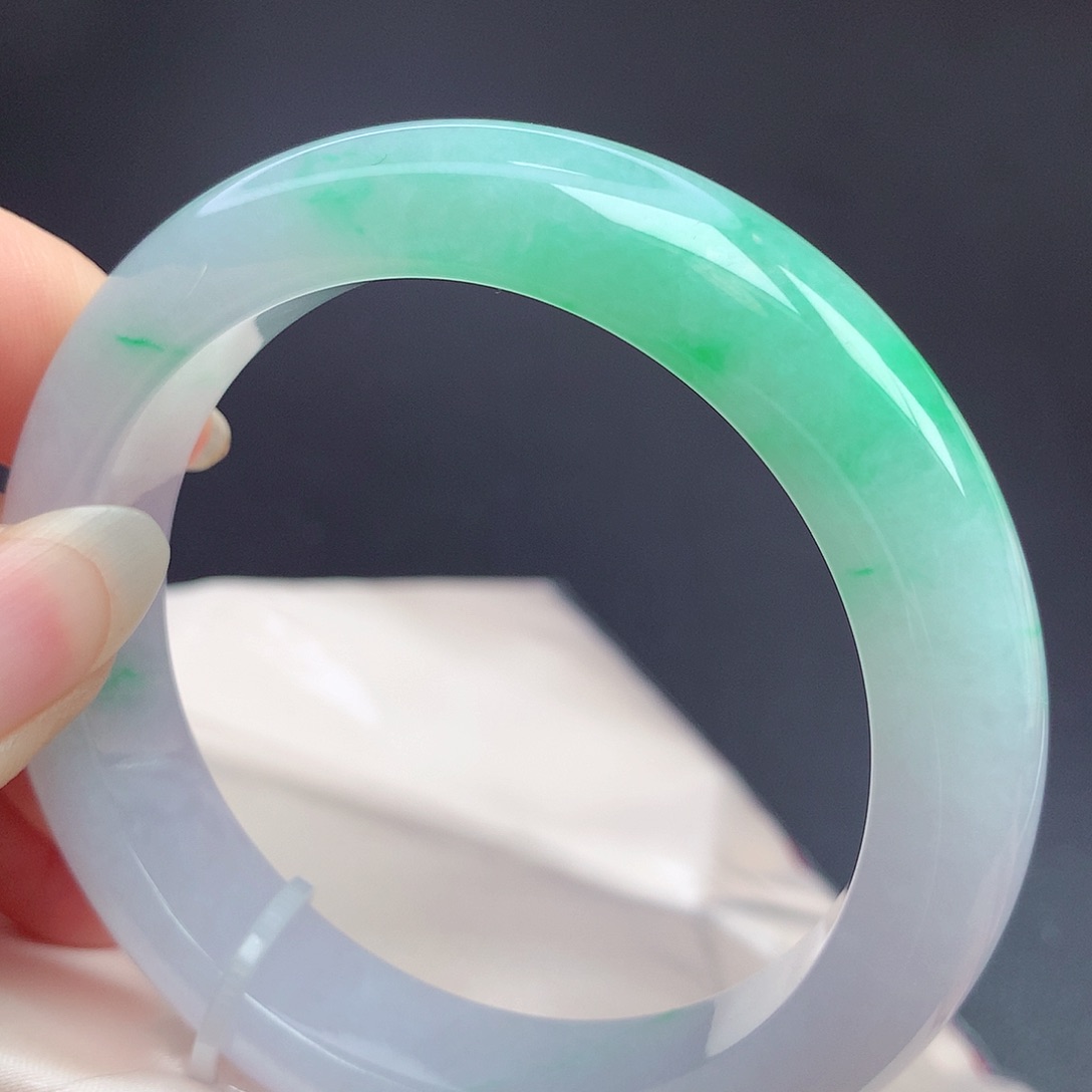 翡翠未镶嵌手镯55.5圈口