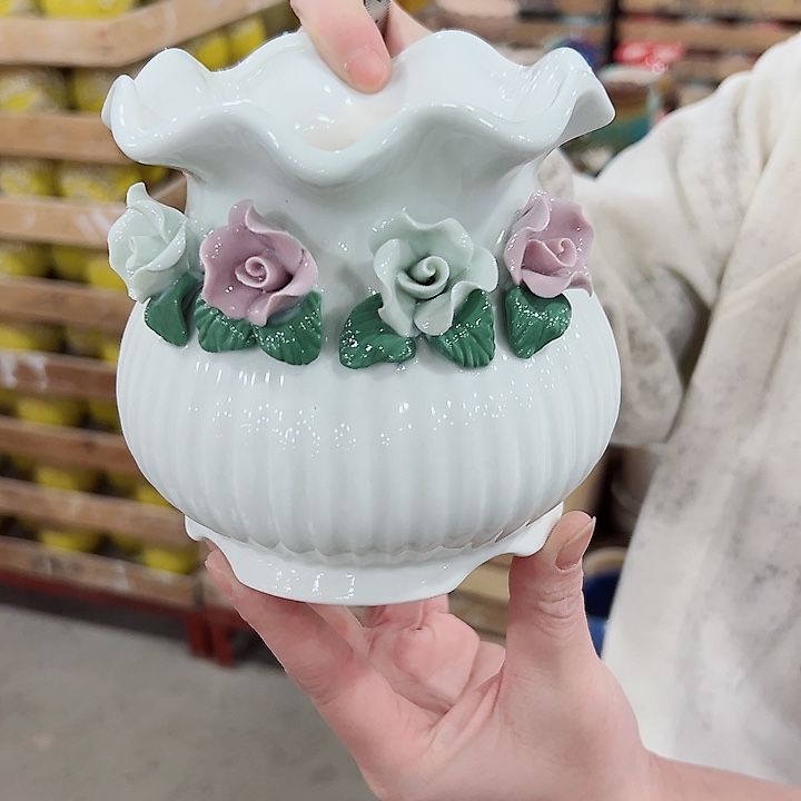 有孔.凑满10元发货多肉陶瓷花盆！