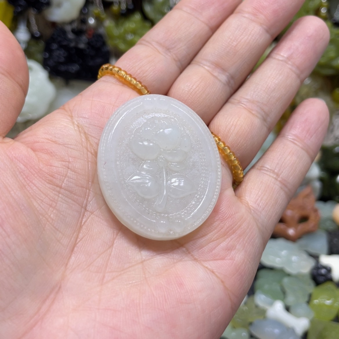 【闪购商品】岫玉颈饰未镶嵌63吊坠