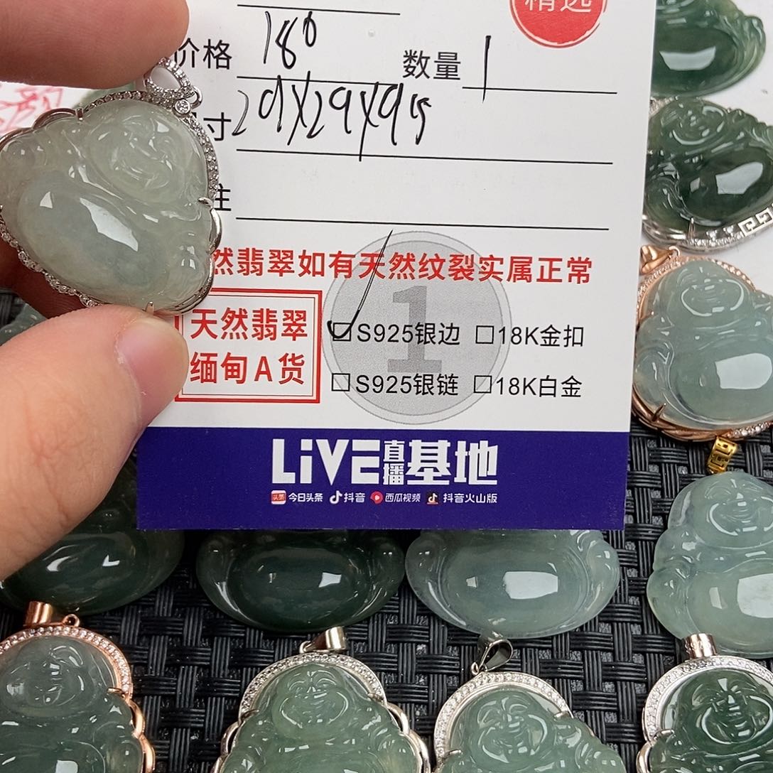 翡翠银S925镶嵌颈饰