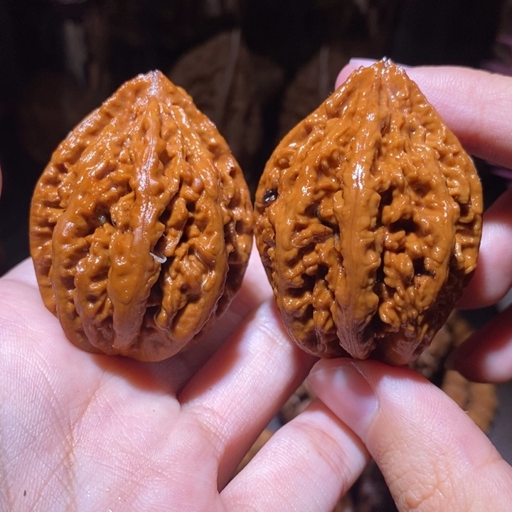 把件文玩核桃东北野生楸子小园 124