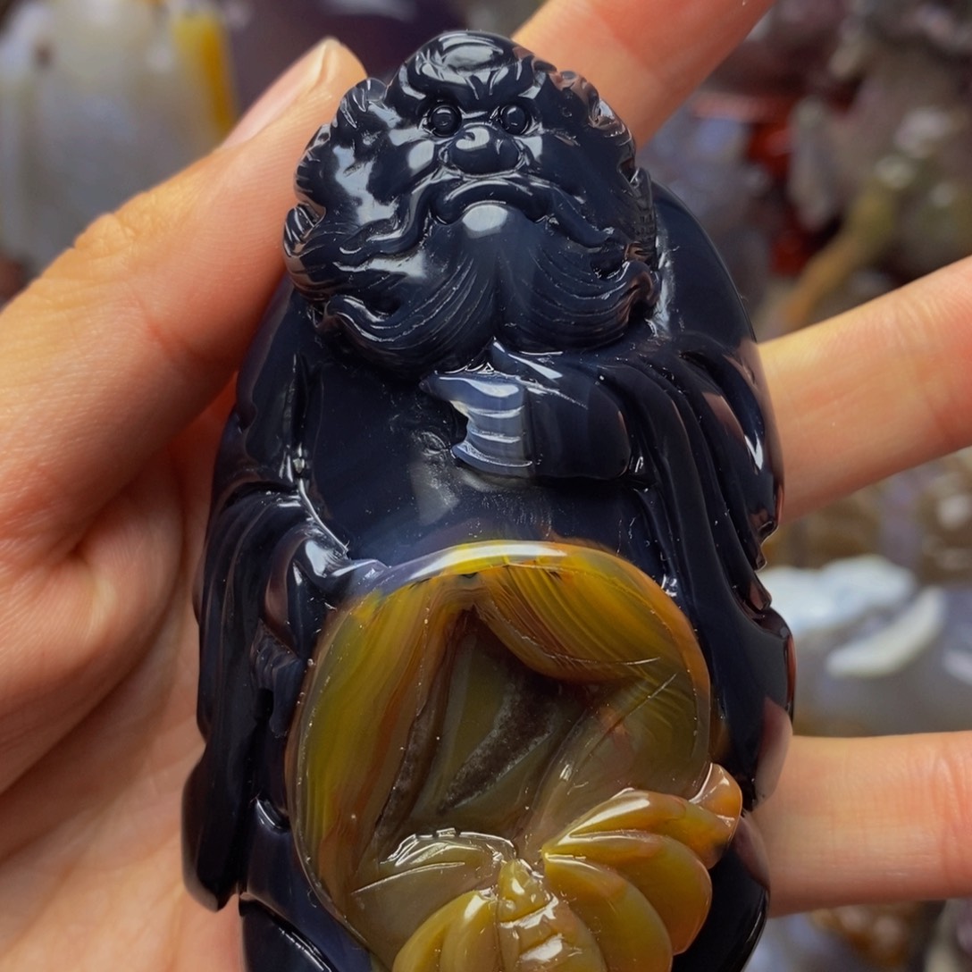 玛瑙/玉髓手把件未镶嵌