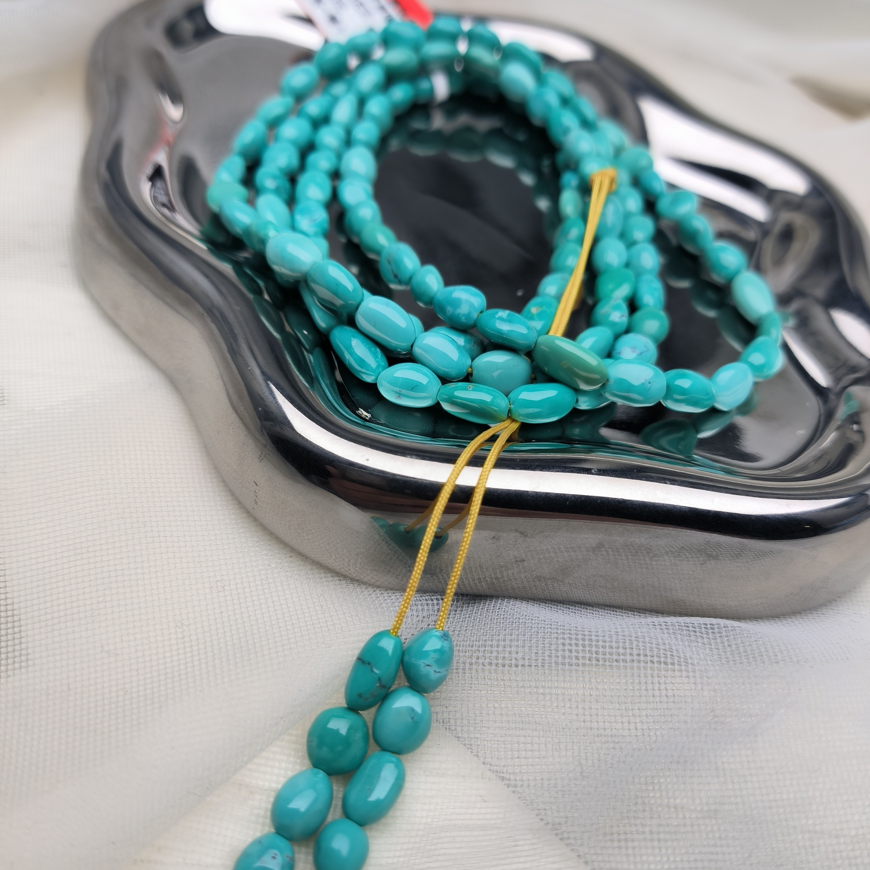 天然原矿绿松石随形