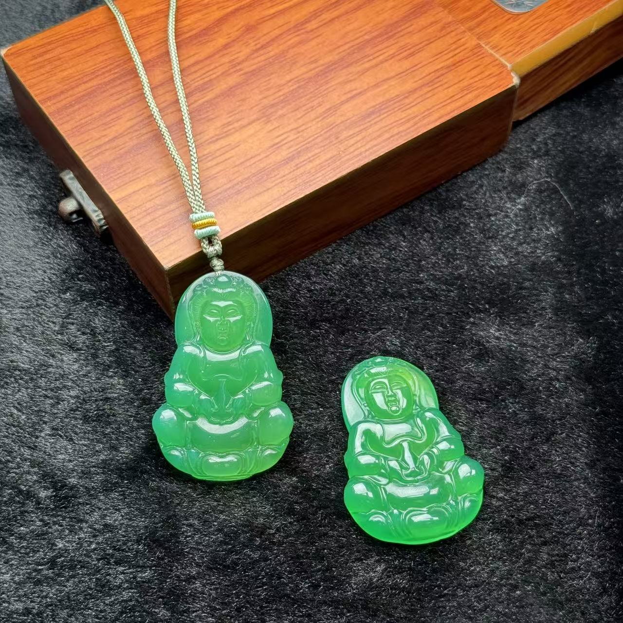 天然珠宝玉石高端大气满绿观音-8020#-B2-多样性发一